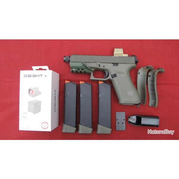 GLOCK 45 GEN 5 HUNTER EDITION MOS Neuf!!! 9x19 canon filet� �quip� OSIGHT S