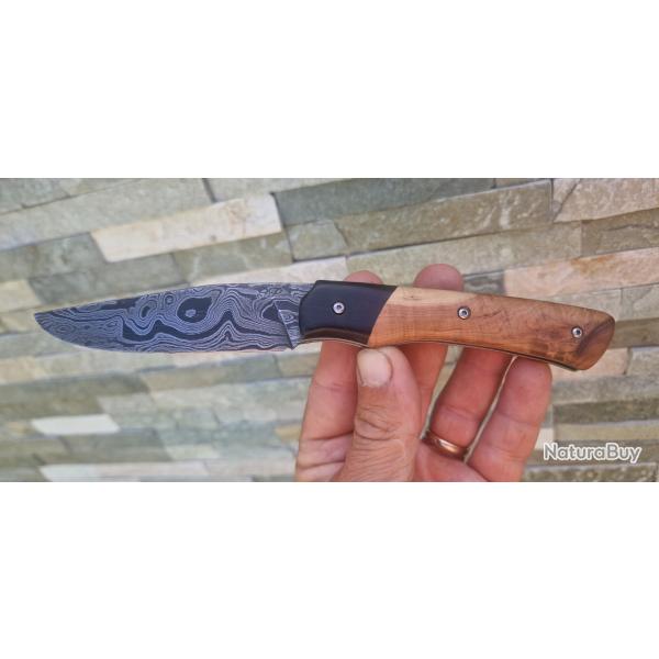 Couteau Pi�montais damas 100 % artisanal