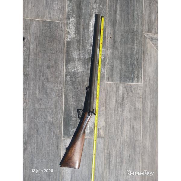 Fusil de chasse � broches 19eme chiens ext�rieurs