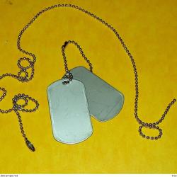 PLAQUE DOG TAG GENRE ARMEE AMERICAINE U.S&nbsp;, ETAT NEUF VOIR PHOTO .POUR TOUT RENSEIGNEMENT ME CONTACT