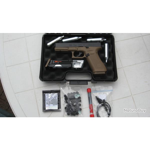 GLOCK 17 GEN 5 T4E UMAREX Cal.43 5 joules Mod�le COYOTE Arm�e Francaise NEUF !!!