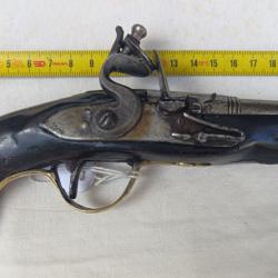 Pistolet &agrave; silex de voyage