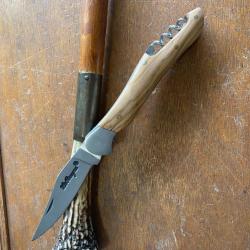 COUTEAU LE BOUGNA BOIS BOIS   TECK TIRE  BOUCHON   2025  6