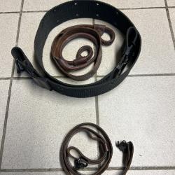 Bretelles de fusil ou carabine et ceinture