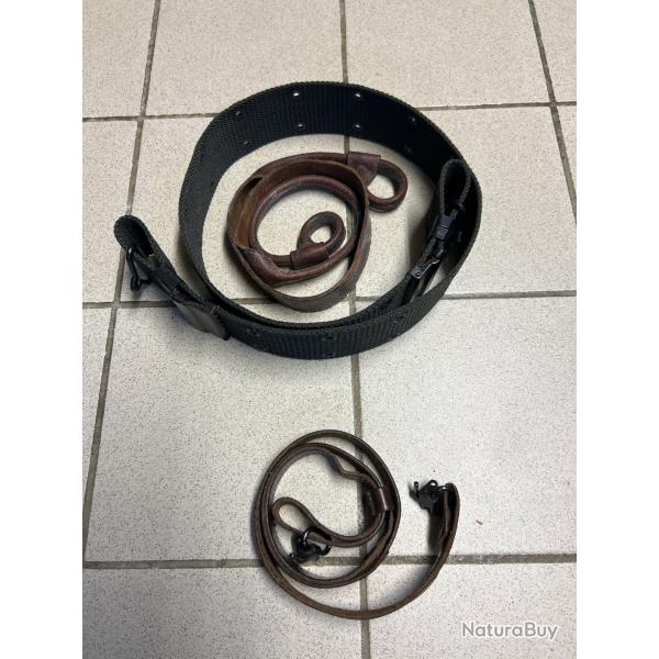 Bretelles de fusil ou carabine et ceinture