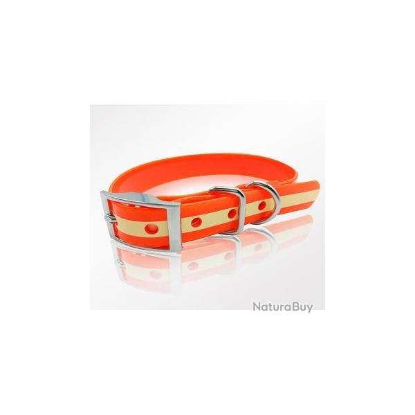 Collier pour chien phosphorescent ORANGE 60