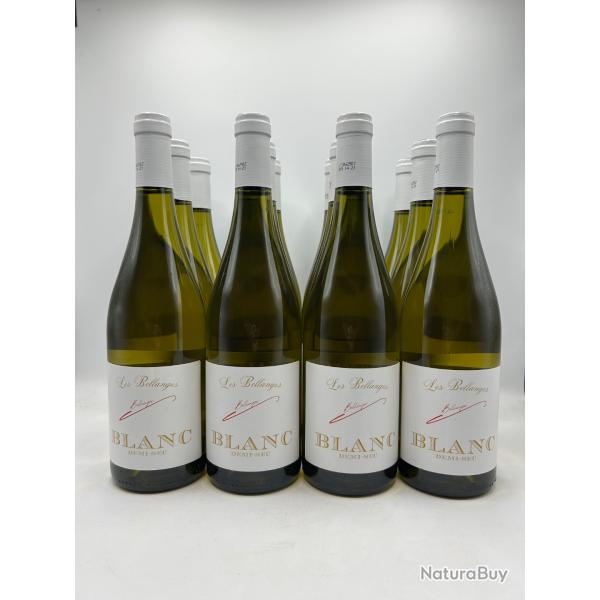 Vente flash ! 12 Bouteilles de vin blanc Demi-sec - Les Bellanges - NM