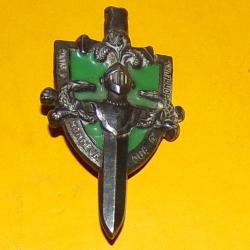3&deg; DIVISION BLINDEE , EMAIL , PLUS D'HONNEUR , GRAND MODELE VERT , FABRICANT ARTHUS BERTRAND PARIS