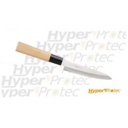 Couteau japonais avec manche en bois naturel Petty 12cm