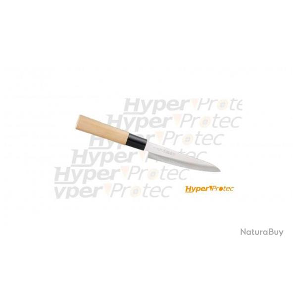 Couteau japonais avec manche en bois naturel Petty 12cm