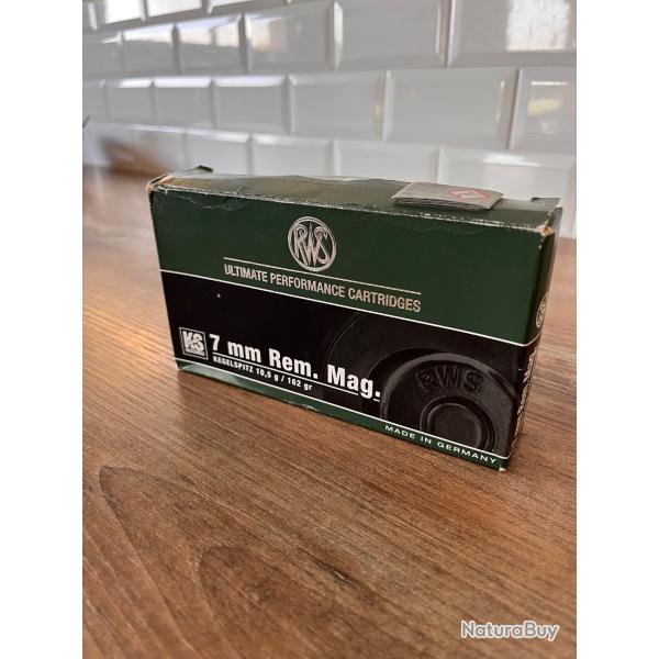 25 Balles 7 Rem Mag KS 162gr 10.5g