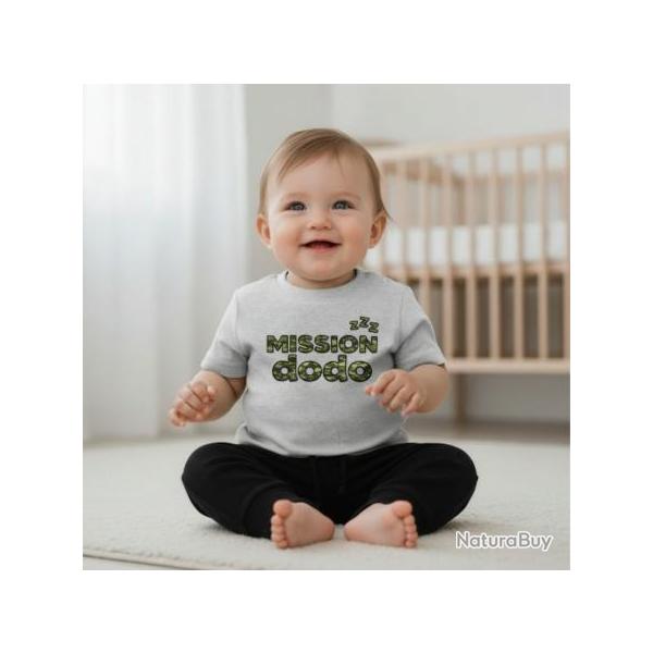 Tee-shirt Enfant "Mission Dodo" - Gris 1/2ans