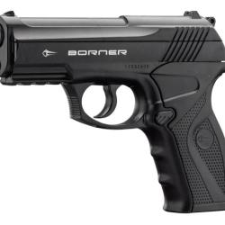 Pistolet CO2 culasse fix&eacute; BORNER C11 Cal. 4.5mm BB's
