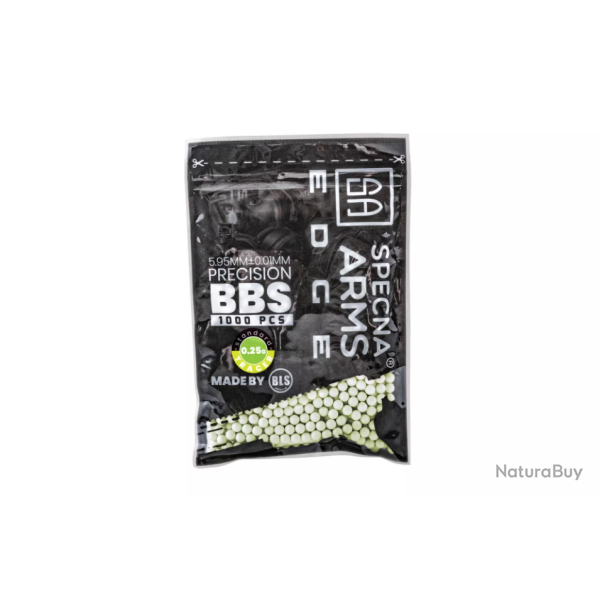 Billes 0.25G Tracantes Vertes Edge En Sachet De 1000 Pcs