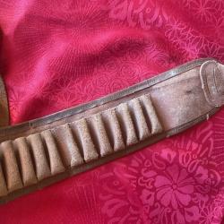 Cartouchi&egrave;re en cuir pour calibre 14 mm, pas de prix de r&eacute;serve