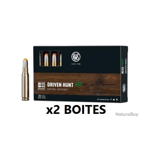 Vente Group�e! 40 Balles RWS Driven Hunt Green calibre 308win