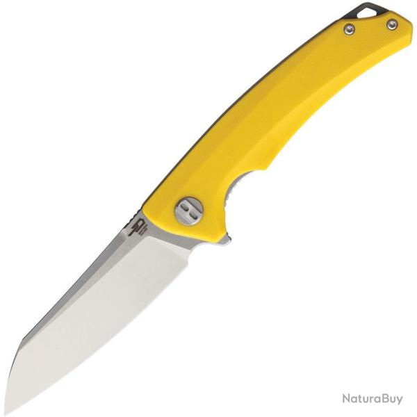 Couteau Bestech Texel Lame Acier D2 Manche G10 Jaune Linerlock BTKG21C1