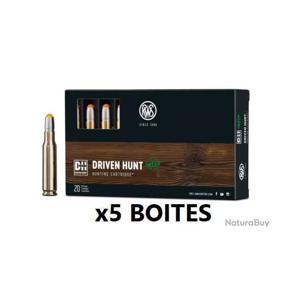 Vente Group�e! 100 Balles RWS Driven Hunt Green calibre 308win
