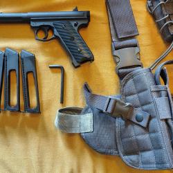 KJW MKII NBB (CO2 / Noir) + 2 chargeur suppl&eacute;mentaires + holster drop leg + fast mag pouch