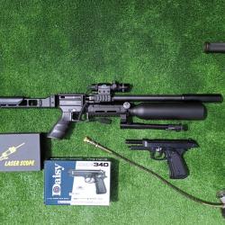 PACK-7 LASER Carabine PCP SNOWPEAK AP900B Cal. 6,35 mm 19,9 Joules