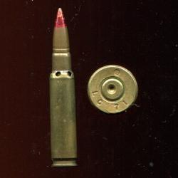 7.62 x 51 NATO - int&eacute;ressant tir r&eacute;duit au canon sans recul - 6 trous dans l'&eacute;paulement - neutralis&eacute;