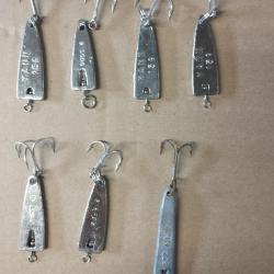 LOT P&Ecirc;CHE 7 CUILLERS YANN RAGOT DONT 6 JAMAIS UTILISEES 10/15/20GR
