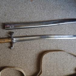 BA&Iuml;ONNETTE YATAGAN, mod&egrave;le 1842, Second Empire tres bon &eacute;tat