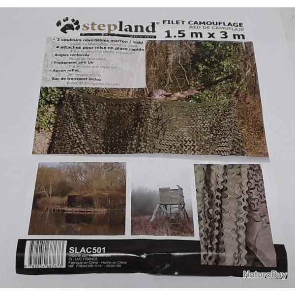 Filet de camouflage Stepland  kaki marron 1.5mx3m