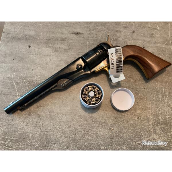 LOT: Revolver Pietta 1860 Army (.44, Acier jasp�, barillet grav�) + 2eme BARILLET