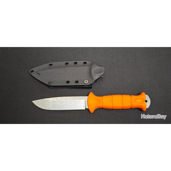 Wildsteer MT55 Couteau � lame fixe tactique Manche Orange OTAMB15113EK