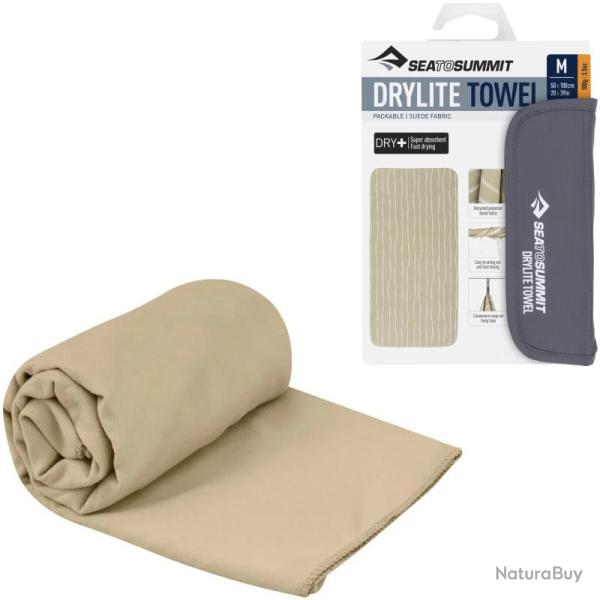 Serviette microfibre Sea to Summit Drylite Towel M 50x100 sable