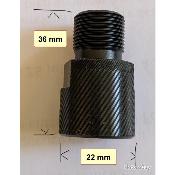 ADAPTATEUR SILENCIEUX M14x1 vers 5/8x24