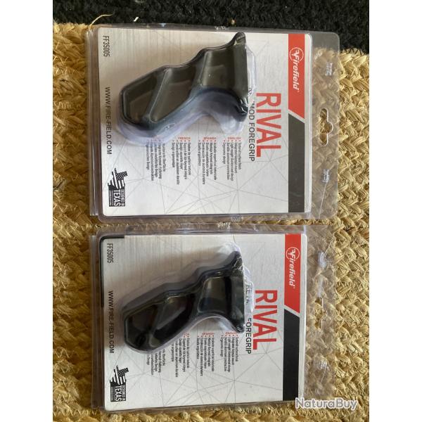 Rival keymod foregrip poign�e noire lot de 2