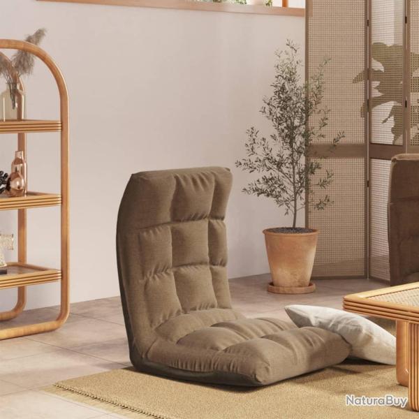 Chaise pliable de sol Taupe Tissu