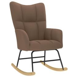 Chaise &agrave; bascule Marron Tissu