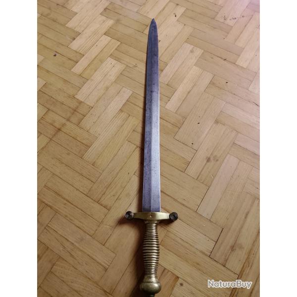 Glaive de pompier 1855 tr�s bon �tat sans fourreau 60 cm