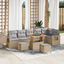 Ensemble de canap&eacute; de 11 pcs Beige et Gris clair