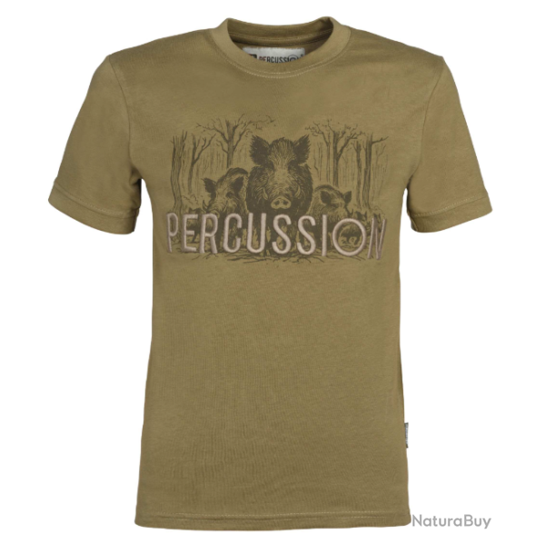 Tee-shirt enfant Sanglier beige PERCUSSION-4 ans