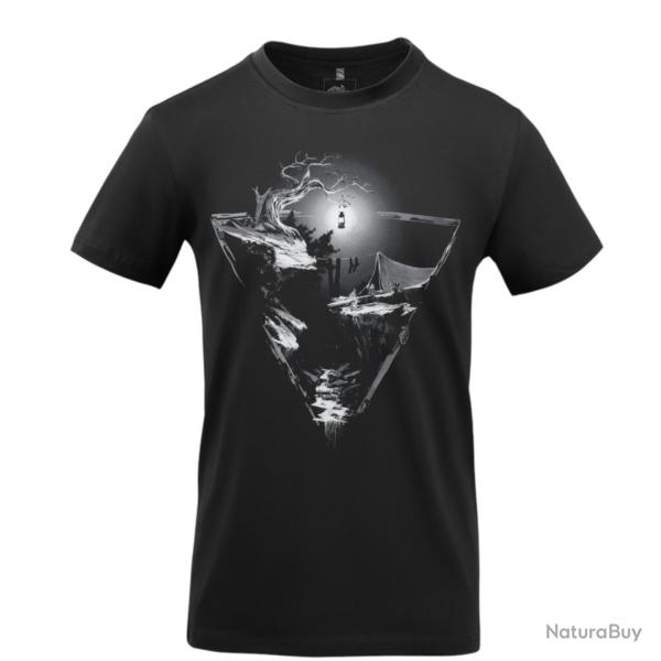 T-Shirt Helikon-Tex Night Valley Noir 100% Coton