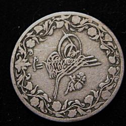 Egypte , piece de 5/10 quirsh 1895 (abdoul Hamid II)