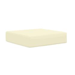 Coussin si&egrave;ge ext&eacute;rieur polyester cr&egrave;me 40x40x8 cm mousse confortable