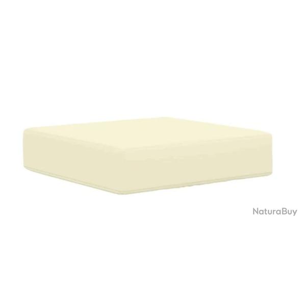 Coussin si�ge ext�rieur polyester cr�me 40x40x8 cm mousse confortable
