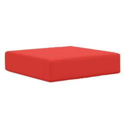 Coussin si&egrave;ge ext&eacute;rieur polyester rouge 40x40x8 cm mousse confortable
