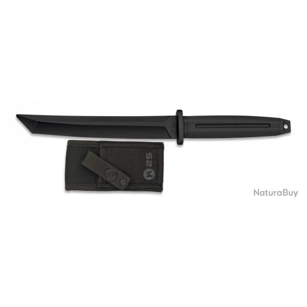Couteau d'entra�nement droit caoutchouc noir - K25