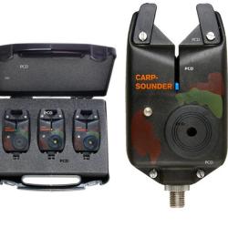 Coffret 3 D&eacute;tecteurs CarpSounder Basic Camou 3 Coloris