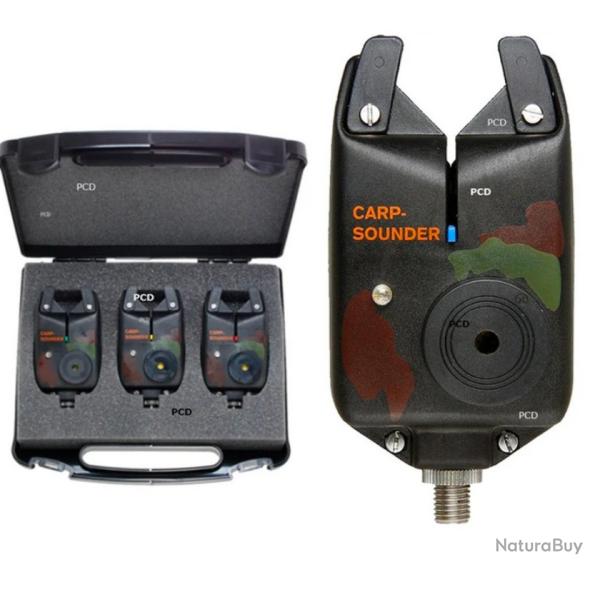 Coffret 3 D�tecteurs CarpSounder Basic Camou 3 Coloris