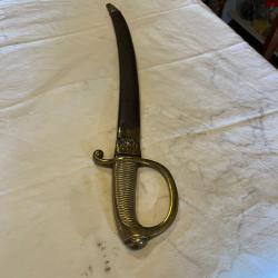 un sabre de type briquet de 1812