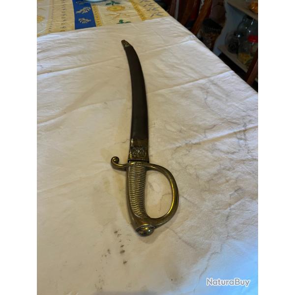 un sabre de type briquet de 1812