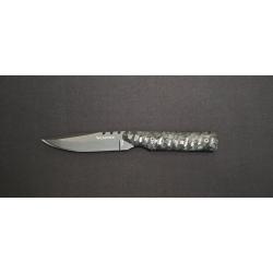Wildsteer Baby Wild - Couteau EDC/Outdoor - Manche micarta noir toxifi&eacute; / Lame noir - 20&egrave;me annivers