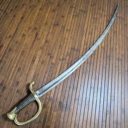 SABRE MODELE 1829 DE CANONNIER MONT&Eacute; TROUPE D'ARTILLERIE MANUFACTURE DE CHATELLERAULT